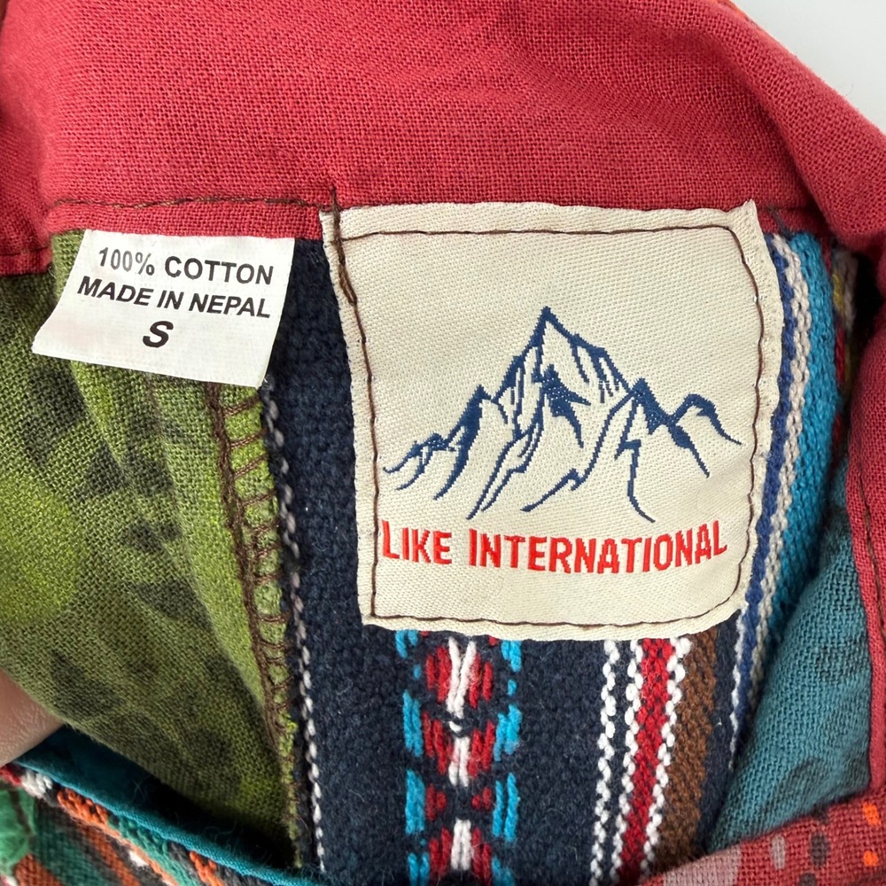 LIKE INTERNATIONAL BOHO PATCHWORK OVERALLS 100% C… - image 6